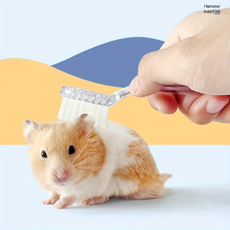 Clear Hamster Massage Brush Small Pet Cleaning Brush