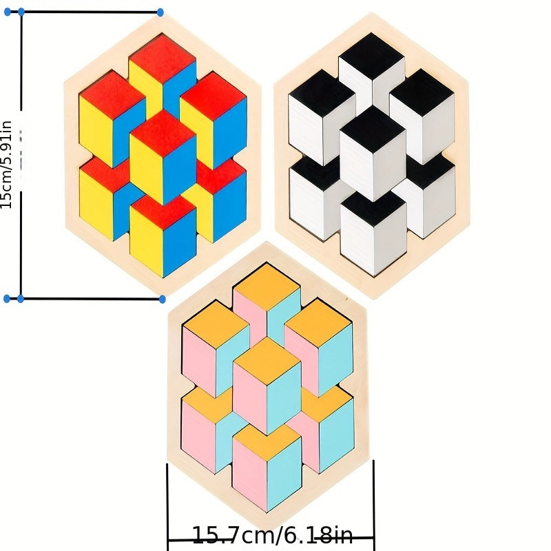 Wooden 3D Puzzle Model Educational Toy for Parent Child Interaction