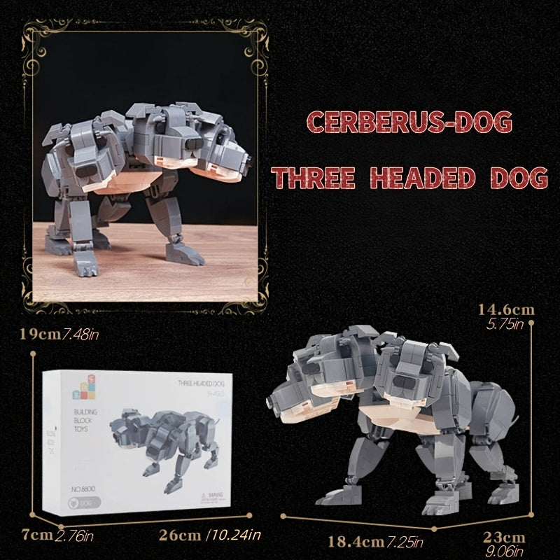 Three Headed Hellhound Building Block Model Toy