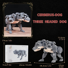 Three Headed Hellhound Building Block Model Toy