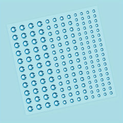 169pcs Eye Makeup Stickers Rhinestone Pearls Flash Face Jewelry