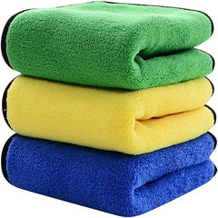 3 PCS Car Cleaning Cloths 30x40 CM Drying Towel With Hook