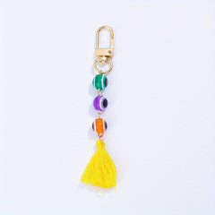 Evil Eye Keychain Amulet Good Luck Block Key Ring Purse Bag Backpack Car Accesso