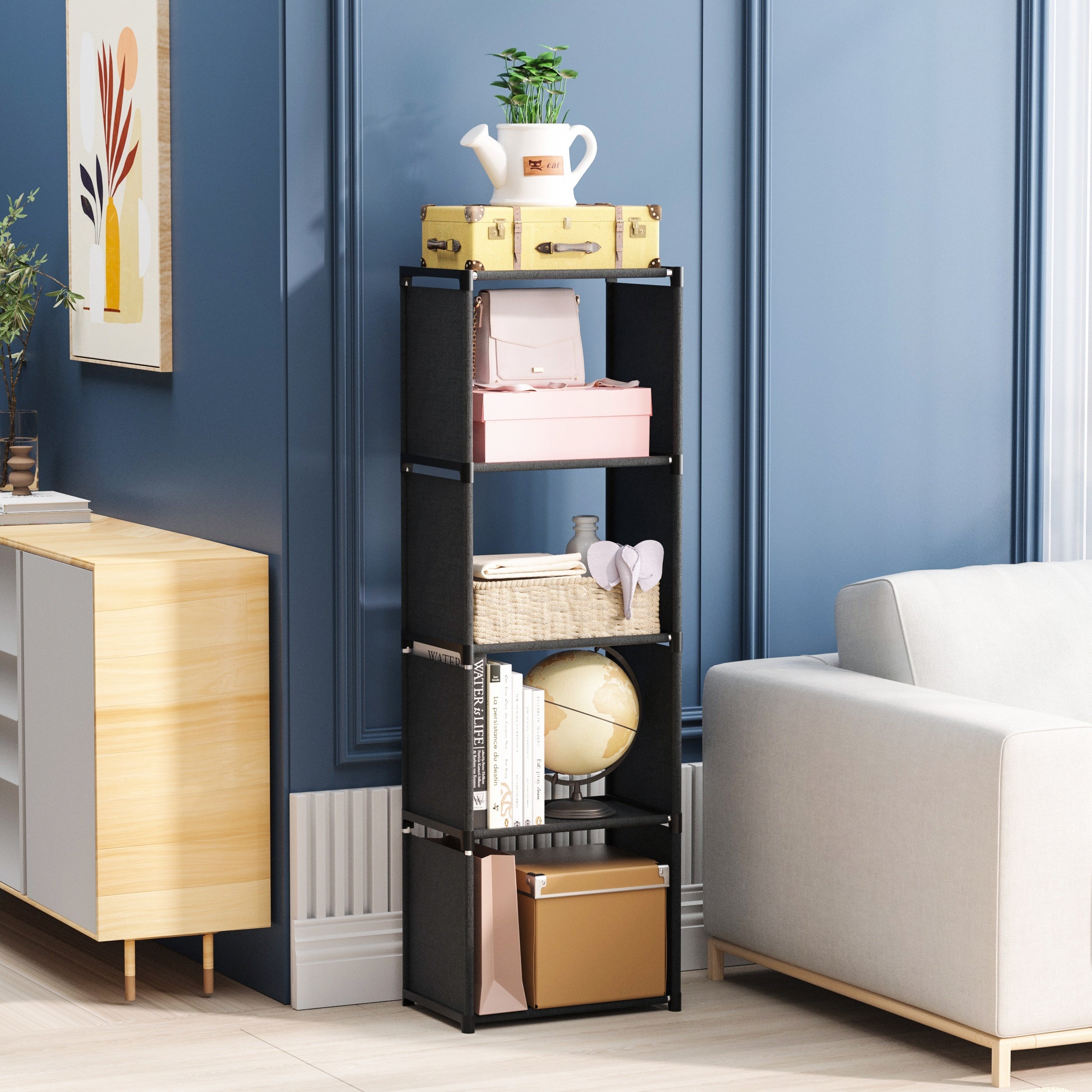 Cube Plastic Book Shelf Stackable Clothes Storage Durable Rack Organizer