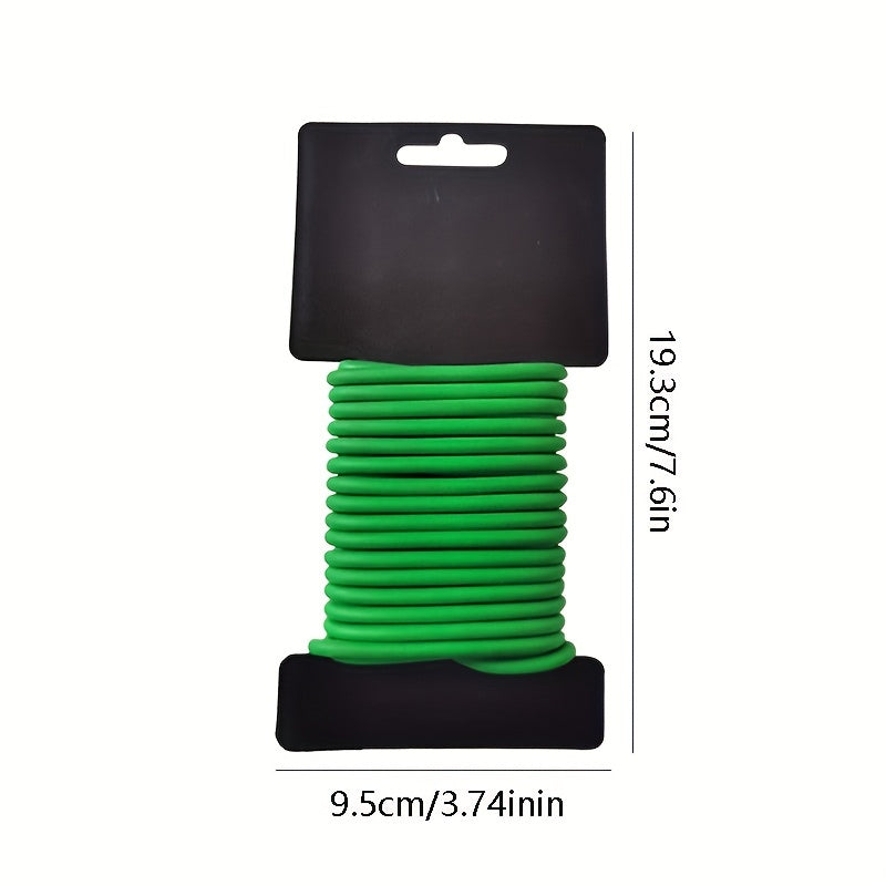 Green Flexible Wire Tie for Supporting Garden Plants