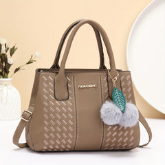 Plaid Tote Bag for Women with Adjustable Strap and Zipper Closure