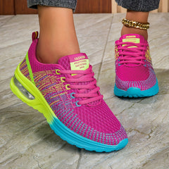 Women's Mesh Air Cushion Sneakers Lightweight Breathable Travel Shoes
