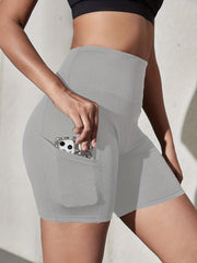 Women's Yoga Shorts with Pockets High Waist Workout Biker Shorts