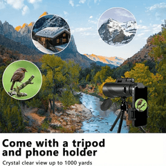 10X High Power Monocular Telescope for Smartphones HD Optics
