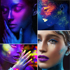 Halloween 24-Color Luminous Eyeshadow Palette Glitter Fluorescent Makeup