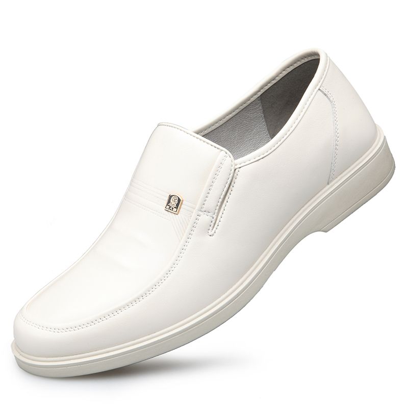 LAORENTOU Men's Leather Slip On Oxford Shoes