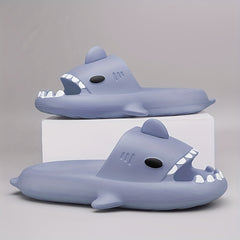 Men's Shark Pillow Slides Non Slip Slippers for Indoor Outdoor Beach Shower