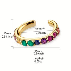 Colorful Drop Earrings 24K Plated Copper Earrings