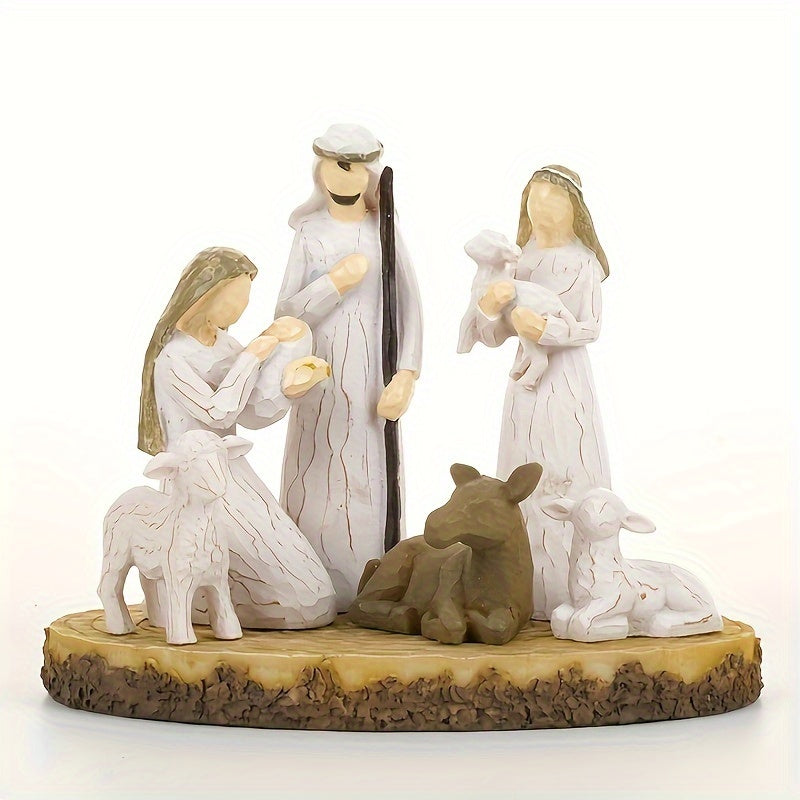 Nativity Resin Figurine Set Hand painted Nativity Figure Gift Decoration