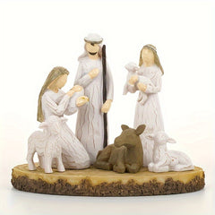Nativity Resin Figurine Set Hand painted Nativity Figure Gift Decoration