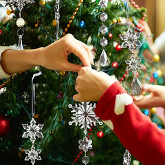 10pcs Christmas Snowflake Pendant Tree Decoration