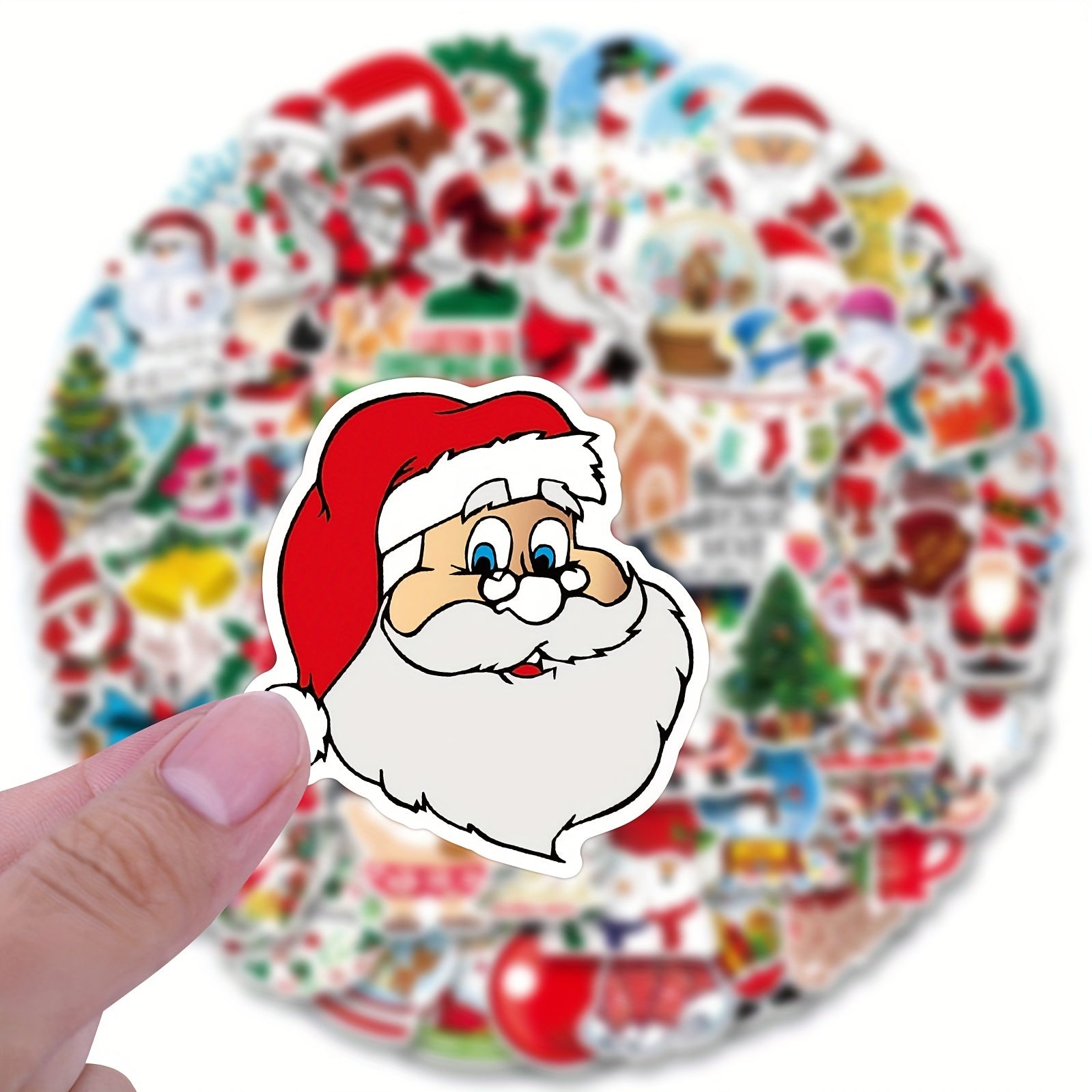 100pcs Waterproof Christmas Stickers for Crafts Windows, Merry Christmas Theme