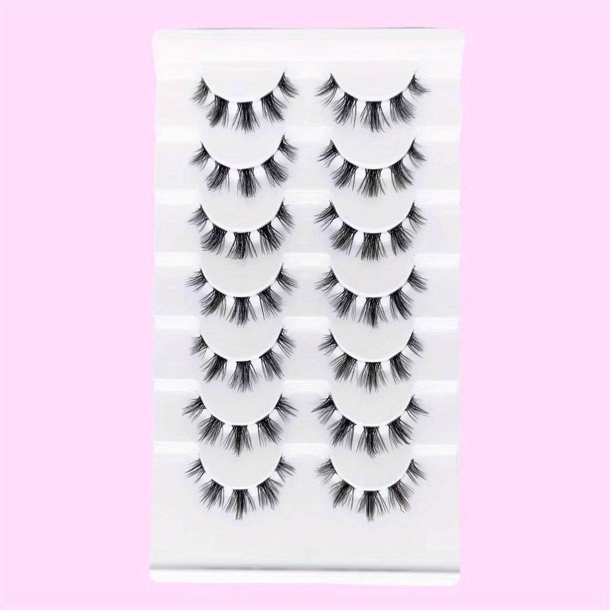 7 Pairs Fluffy Cat Eye Faux Mink Lashes