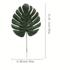 5pcs Artificial Leaf Simulation Golden Greenery Leaves for DIY Bouquets