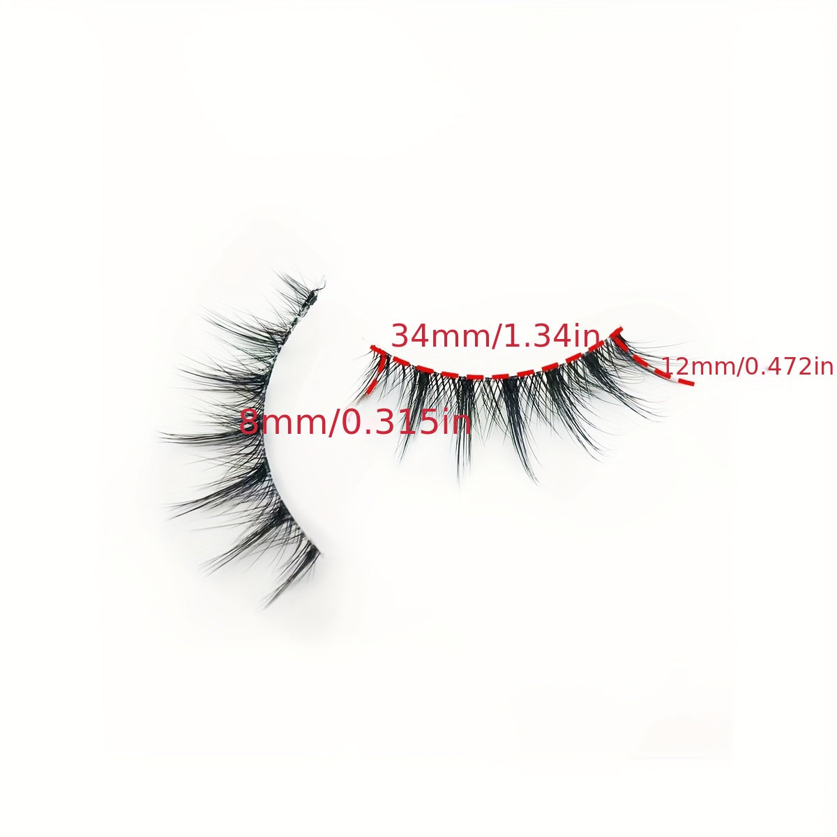 Natural Cross Style Lashes with Pointed Tail and Transparent Stalk