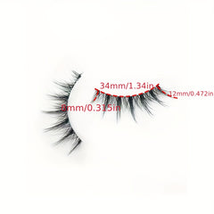 Natural Cross Style Lashes with Pointed Tail and Transparent Stalk