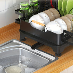 Stainless Steel Bowl Rack Paint Sink Drain Kitchen Storage Dish Rack