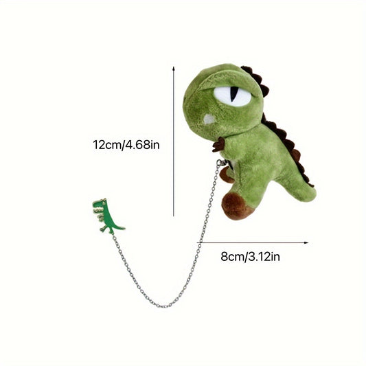 Dinosaur Sunflower Plush Brooch Chain Pin