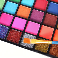 UV Neon & Glitter Body Paint Palette - Water Soluble Art Party Halloween Cosplay