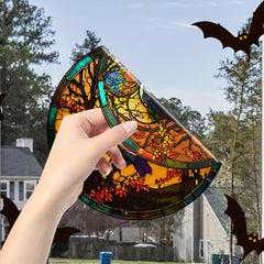 Halloween PVC Window Sticker Double sided Pumpkin Castle Cat Birds Decor