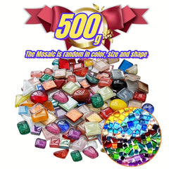 500g Mixed Crystal Mosaic Tiles Tiny DIY Hobbies Kids