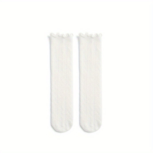 Baby Girls Lace Breathable Knee High Socks