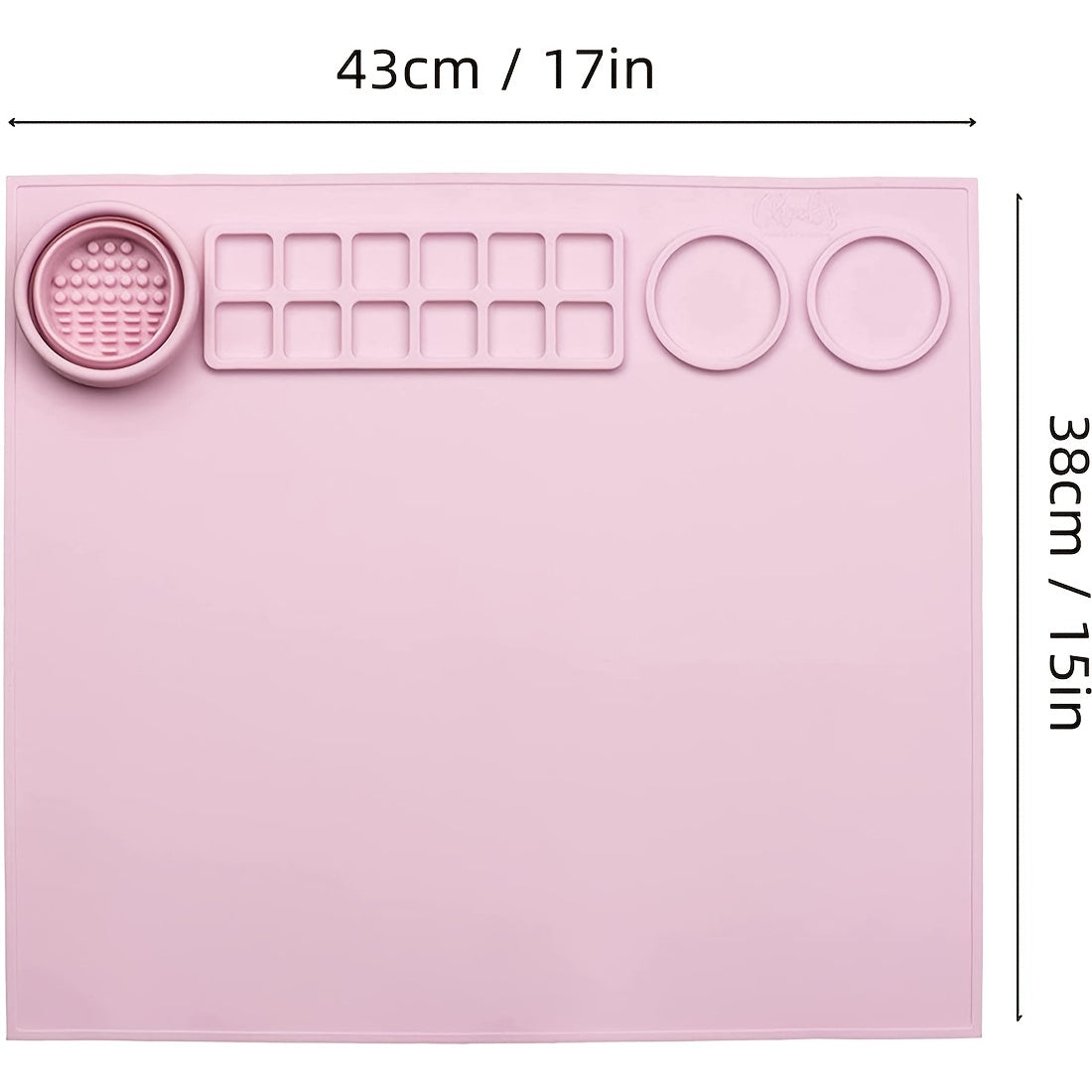 Non Stick Silicone Craft Mat with Cleaning Cup