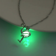 Moon Pendant Necklace Glowing Night Adjustable Neck Chain Women Party Clothing