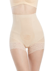 Lace Trim Shaping Panties High Waist Tummy Control Compression Panties