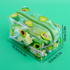 Avocado Transparent Pen Bag Pencil Case Stationery Box