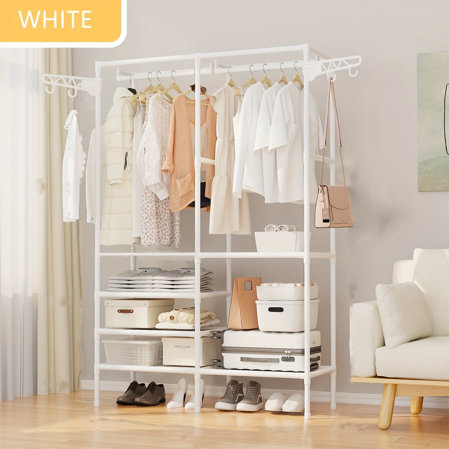 Large Capacity Coat Rack Standing Storage Rack