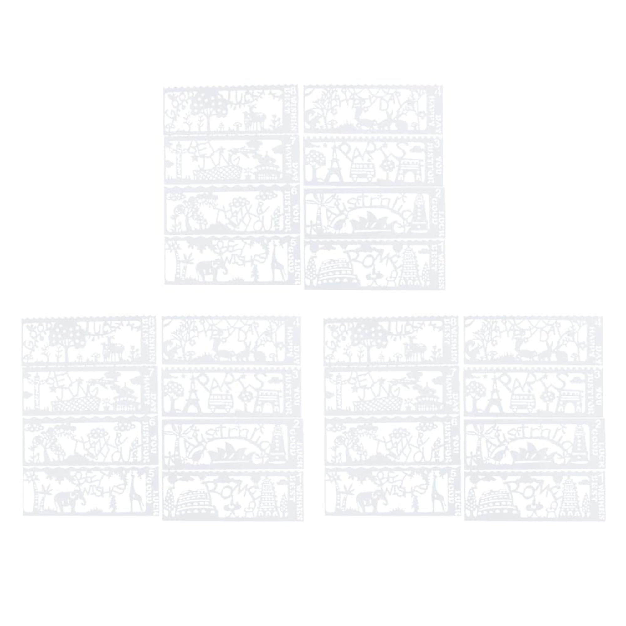 24pcs Assorted ABS PVC Template Drawing Stencil Art Supply – CRAZE