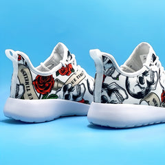 Men's Skull Print Lightweight Running Shoes Soft Sole Non slip Sneakers