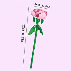 Flower Building Blocks Toy Set with Vase Model