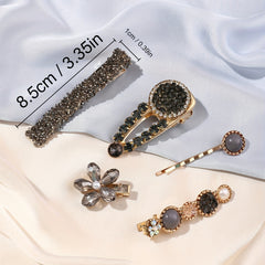 Rhinestone Hair Clip Crystal Duck Billed Clip For Women Girls