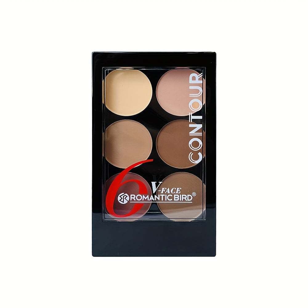 6-Color Contouring Powder Palette with Brush