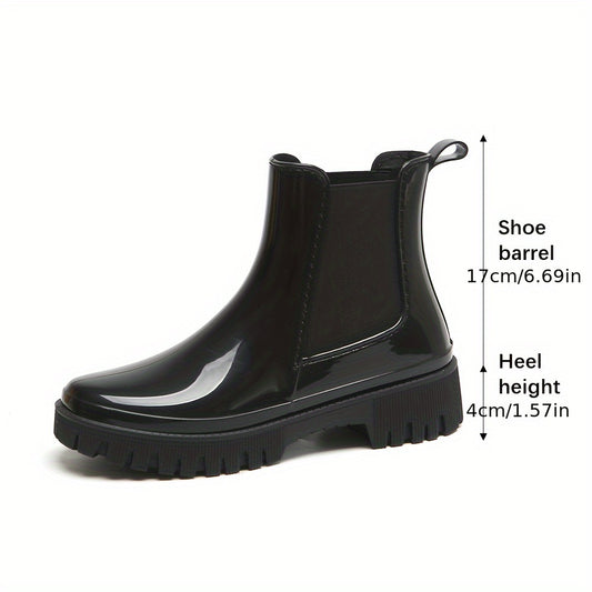 Women's Thick Bottom Waterproof Rain Boots, Slip-resistant