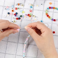 300pcs Round Letter Beads Acrylic Alphabet Number Beads For DIY Jewelry Making
