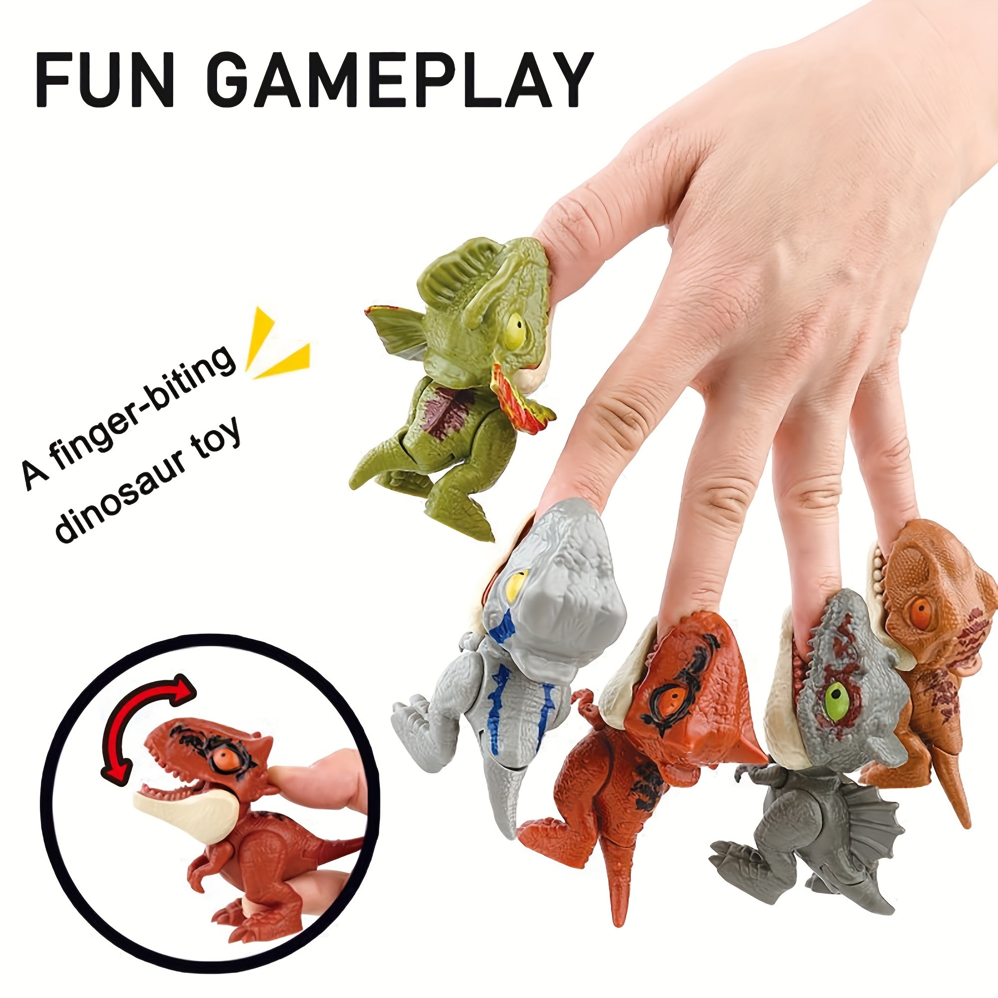 Kids' Dino Finger Bite Toys Set