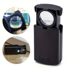 Lighted 30X 21mm Eye Magnifier Loupe With LED Light
