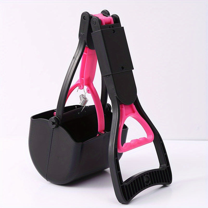 Foldable Dog Poop Scooper Long Handle Waste Picker for Outdoor Walking