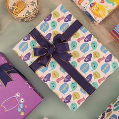 4pcs Colorful Gift Wrapping Paper Birthday Book Cover Background Paper