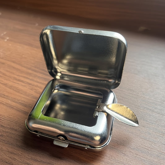 Mini Metal Ashtray Portable Small Ashtray Outdoor Pocket Ashtray