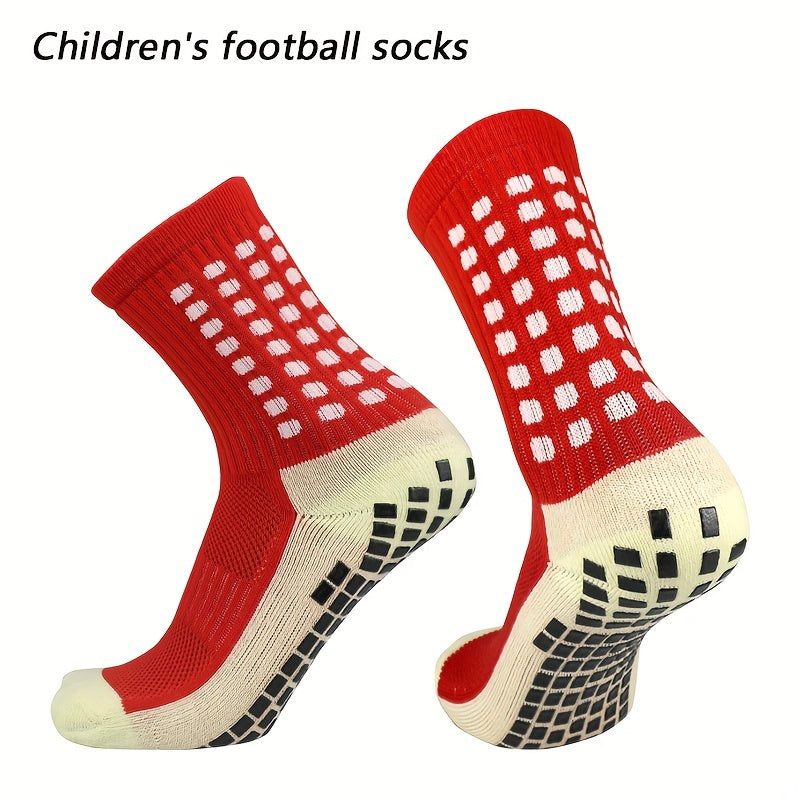 Kids Anti-Slip Sports Socks EU35-39 with Grip Pads
