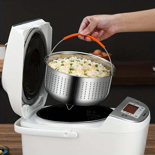 1pc Stainless Steel Steamer Basket Insert 18.01cmx12.01cm